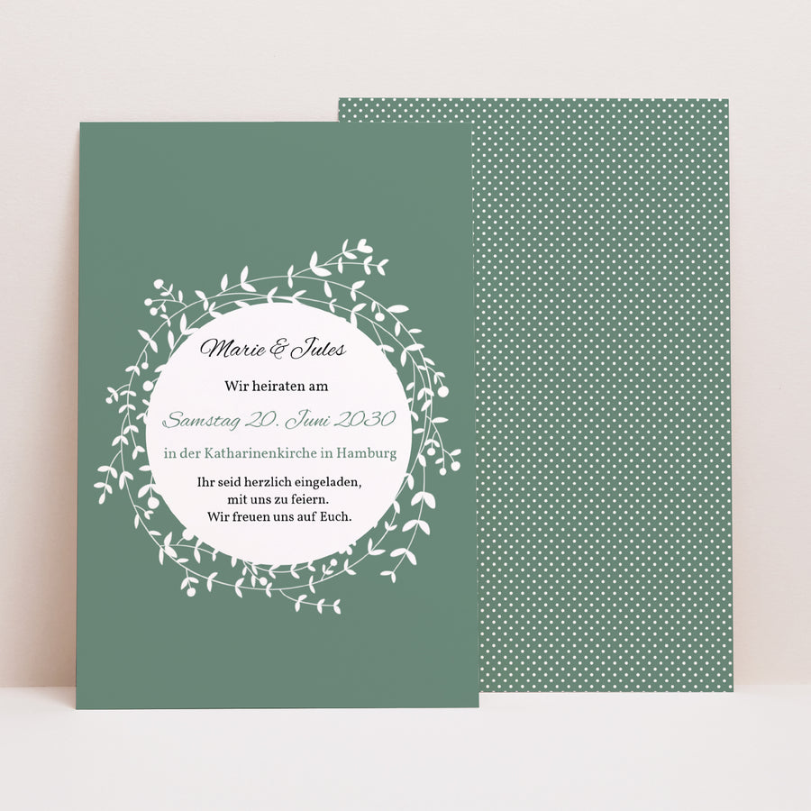 Hochzeitseinladung PortraitPorträt Diadem foto