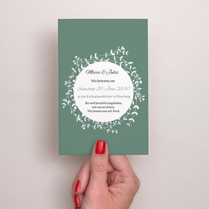 Hochzeitseinladung PortraitPorträt Diadem foto N° 2