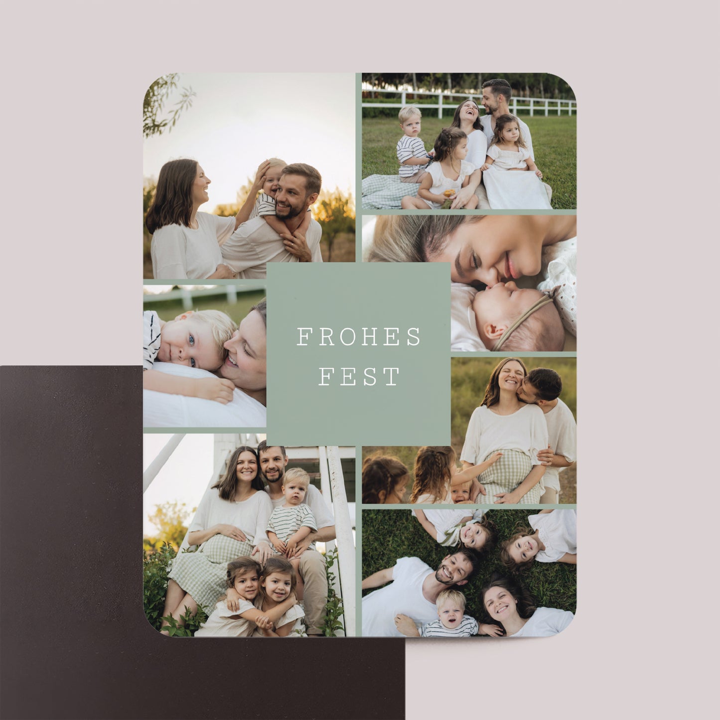 Weihnachtskarte Weihnachten Set von 8, magnetisch, rechteckig mit abgerundeten Ecken Nachricht Gutes Neues Jahr foto N° 1