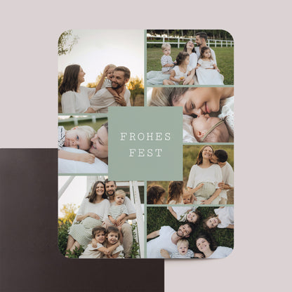 Weihnachtskarte Weihnachten Set von 8, magnetisch, rechteckig mit abgerundeten Ecken Nachricht Gutes Neues Jahr foto N° 1