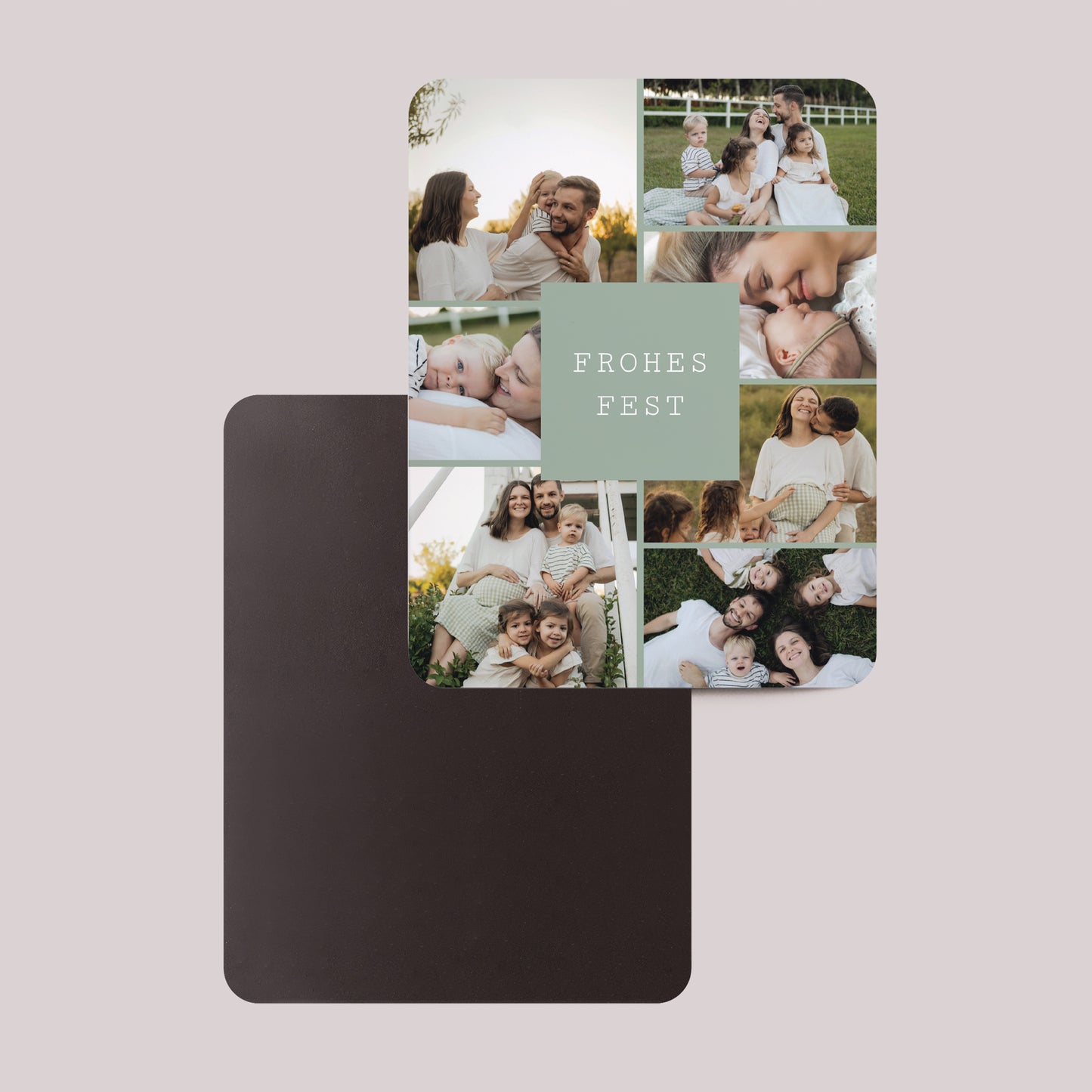 Weihnachtskarte Weihnachten Set von 8, magnetisch, rechteckig mit abgerundeten Ecken Nachricht Gutes Neues Jahr foto N° 2