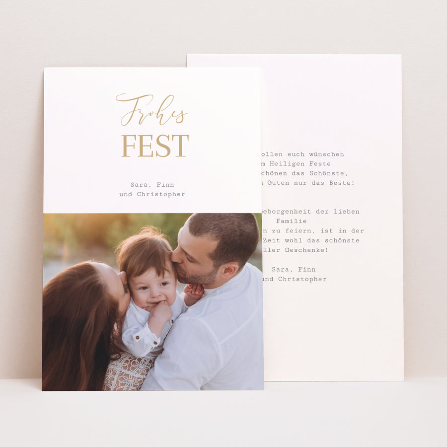 Weihnachtskarte Weihnachten PortraitPorträt Typo foto