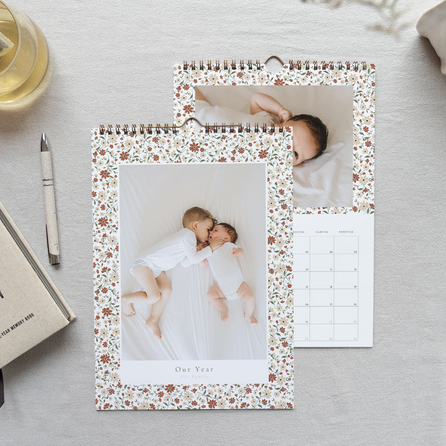 Kalender Weihnachten Wandbild A4 Liberty floral foto
