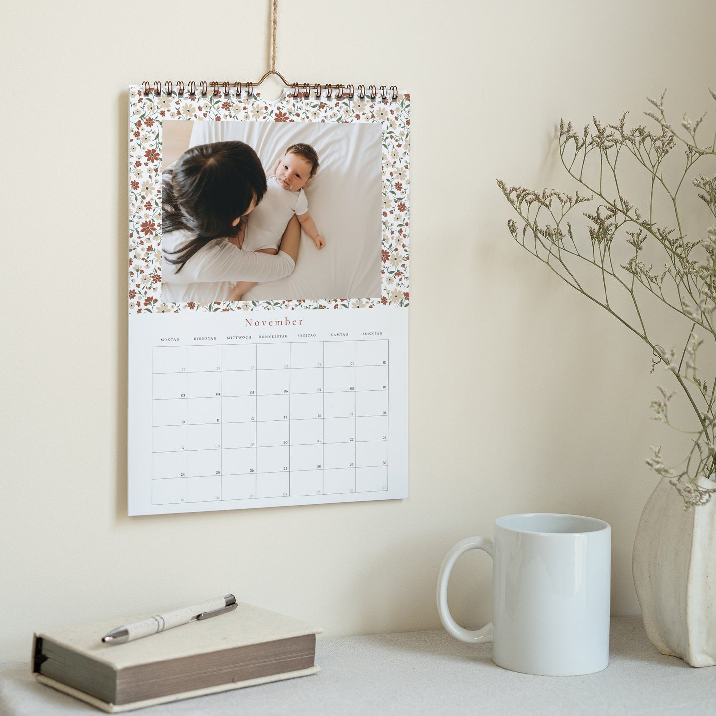 Kalender Weihnachten Wandbild A4 Liberty floral foto N° 3