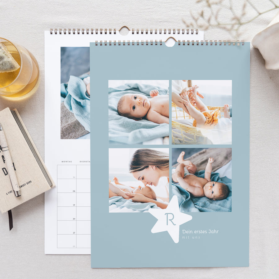 Kalender Weihnachten Wandgemälde A3 Sterne foto