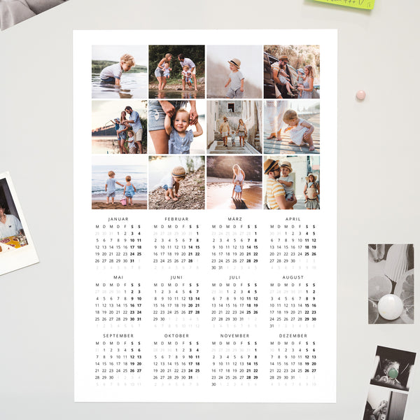 Kalender Weihnachten Magnetischer, einblattkalender hochformat Damier foto