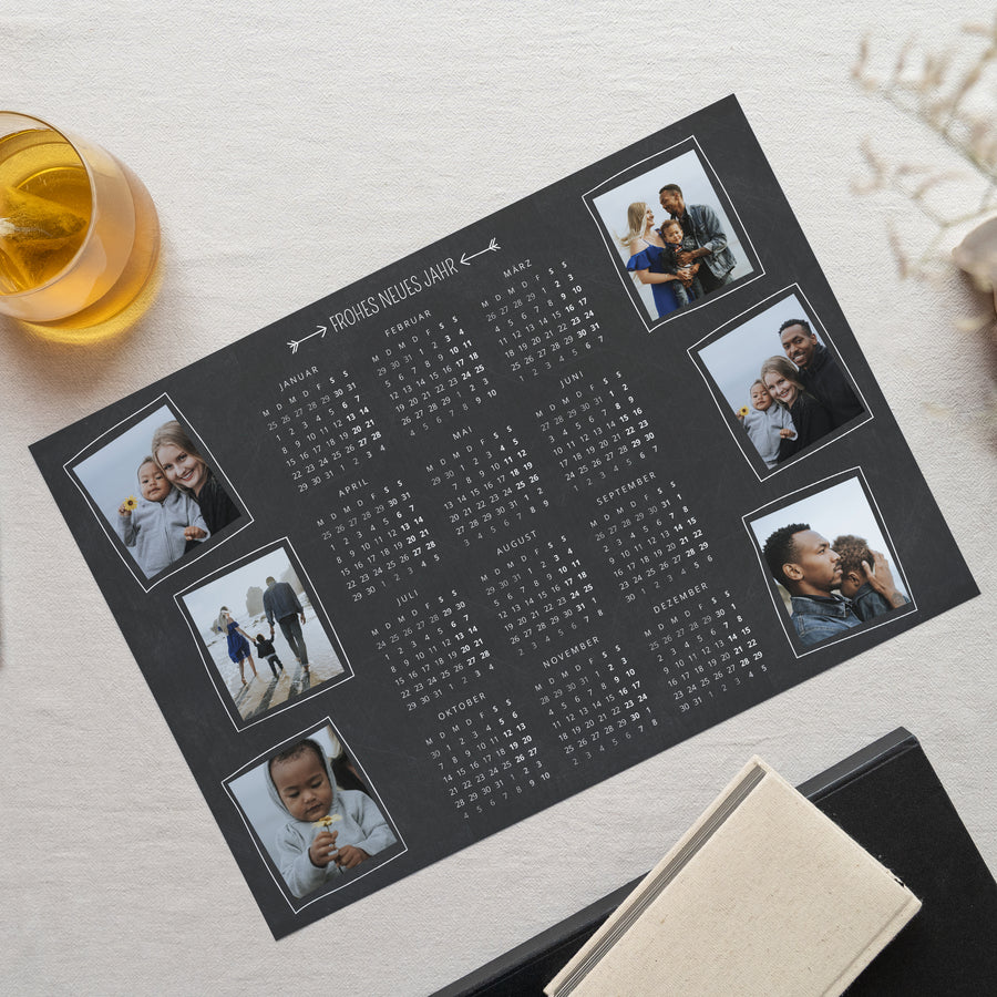 Kalender Weihnachten Einseitiges Landschaftslayou Foto-Tafel foto