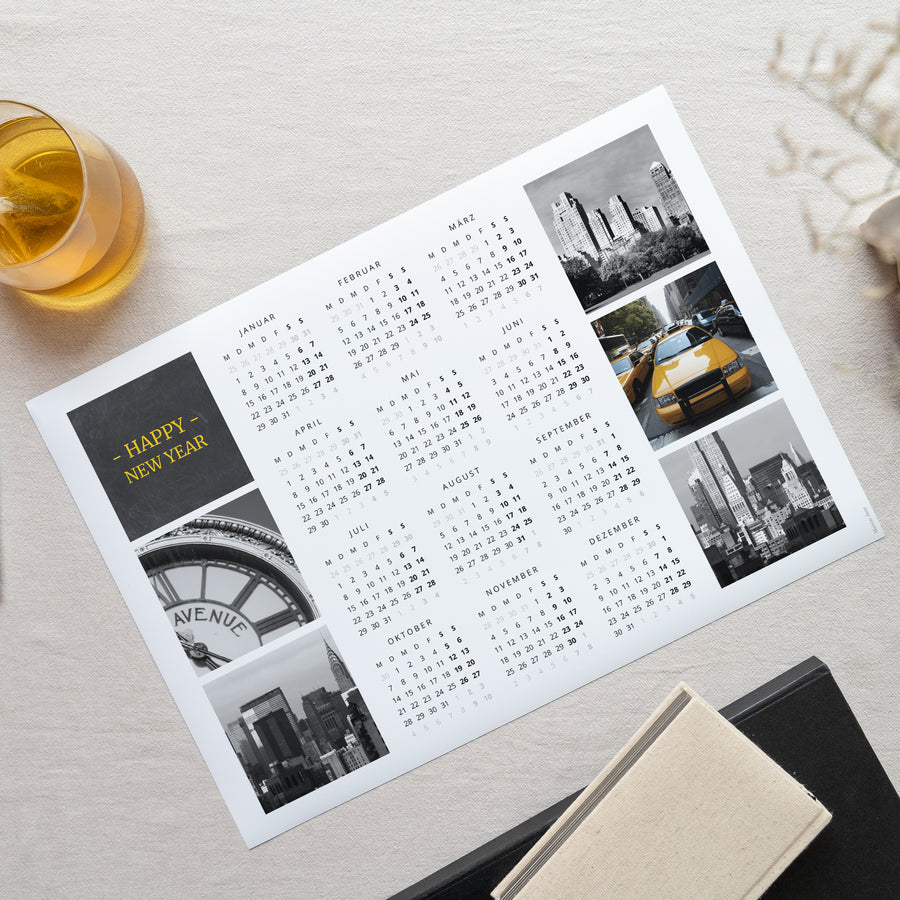 Kalender Weihnachten Einseitiges Landschaftslayou Rund um die Welt foto