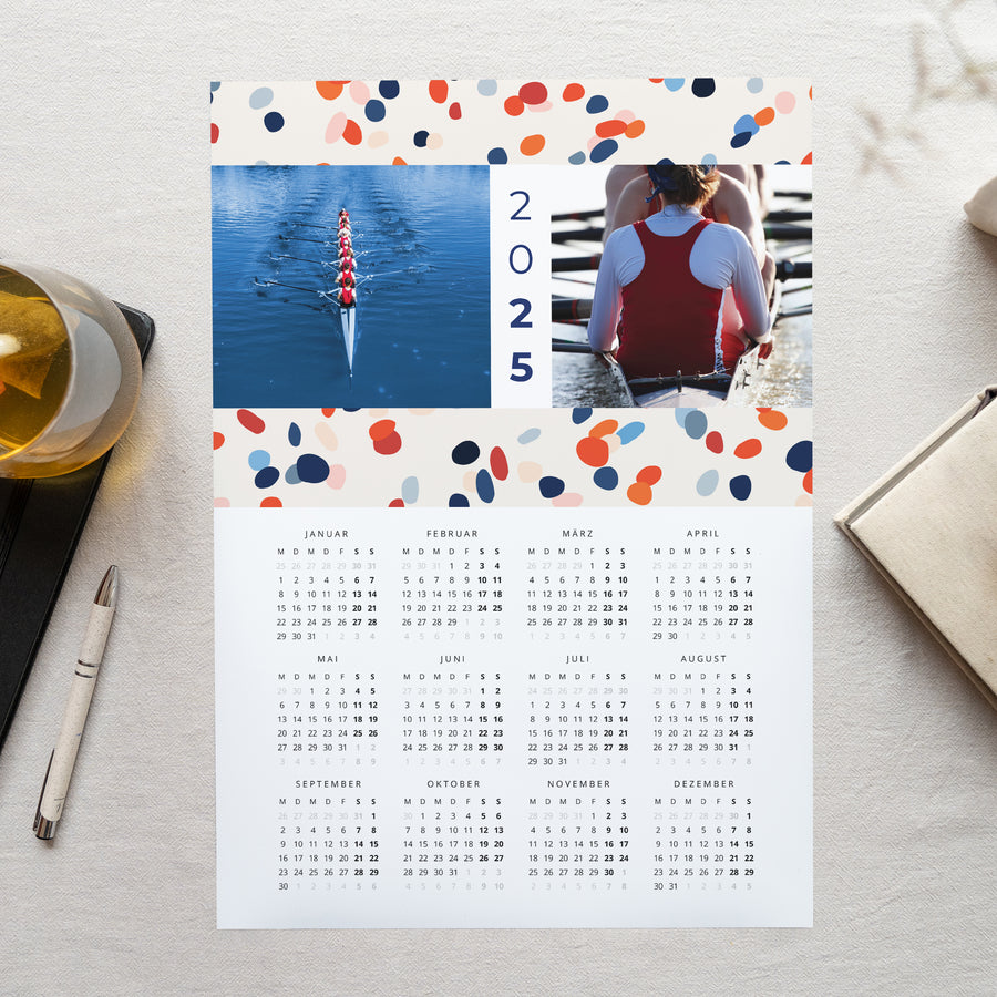 Kalender Weihnachten Einzelseite Porträt Farbfestival foto