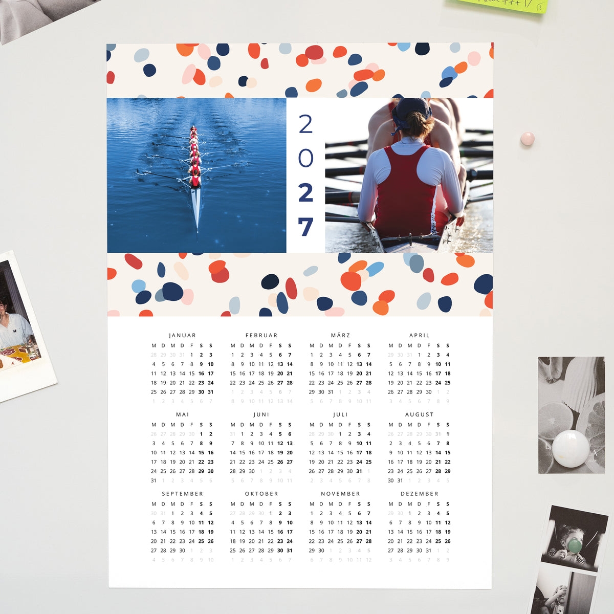 Kalender Weihnachten Magnetischer, einblattkalender hochformat Farbfestival foto N° 1