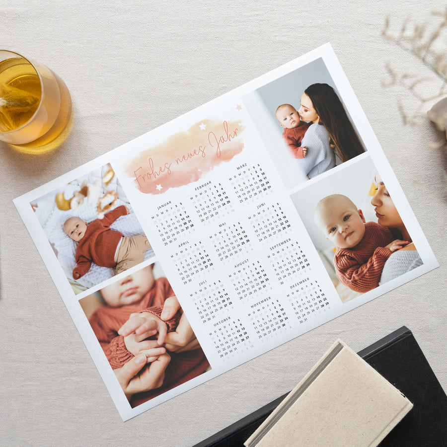 Kalender Weihnachten Einseitiges Landschaftslayou Weihnachts Erinnerungen foto