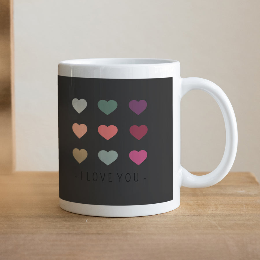 Tasse Objekte Weiß Farbige Herzen foto