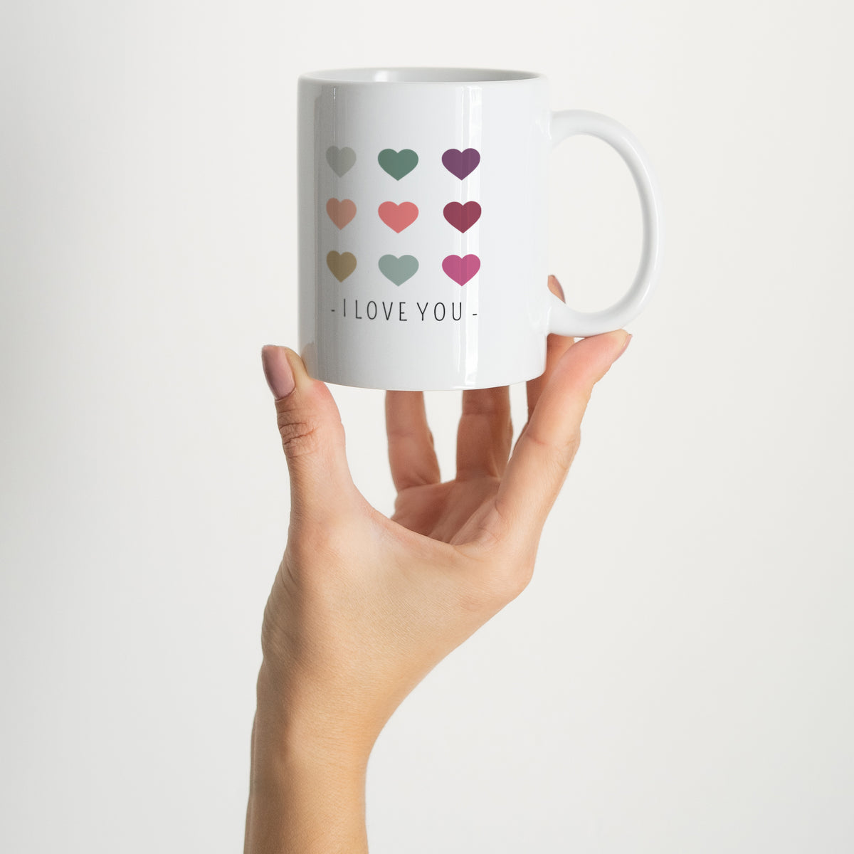 Tasse Objekte Weiß Farbige Herzen foto N° 2