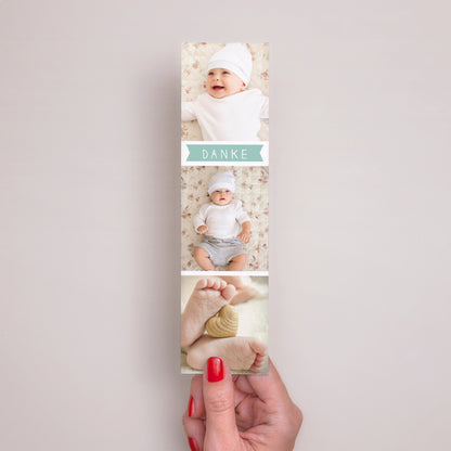 Dankeskarte Geburt Lesezeichen Nachbesprechung foto N° 2