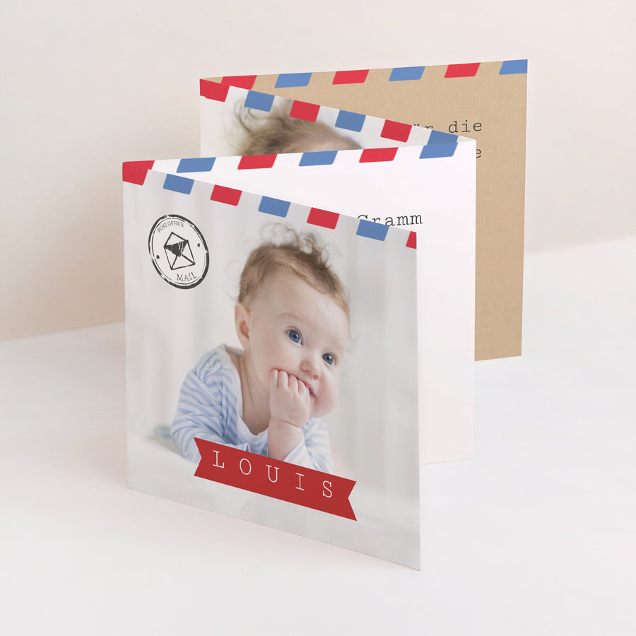 Geburtskarte Akkordeon Schöne Reise foto