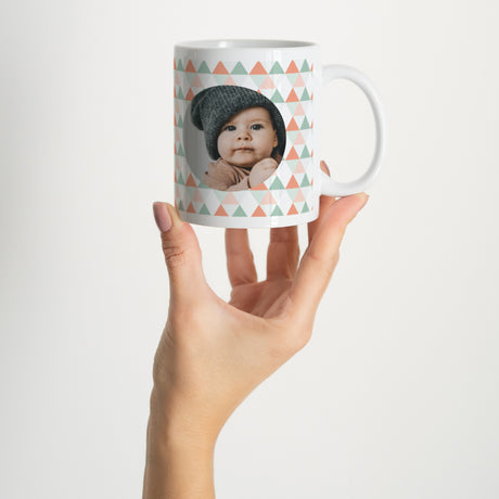 Tasse Objekte Weiß Pastellfarbene Dreiecke