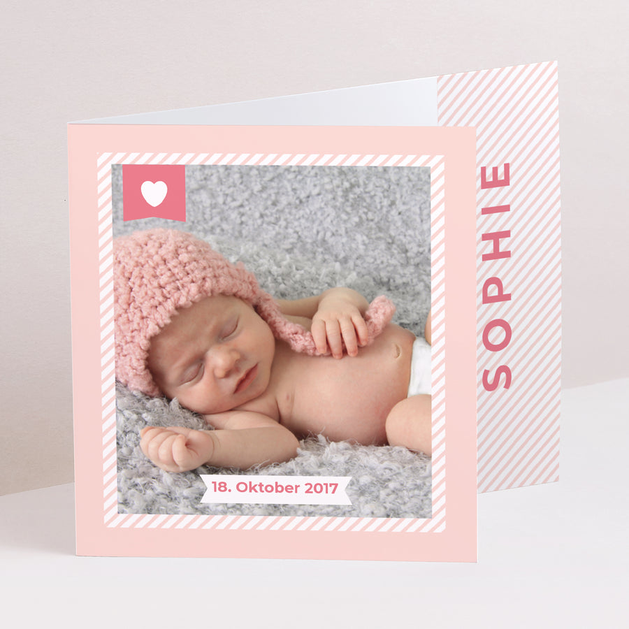 Geburtskarte Asymmetrische Zweiflügeltür Expressbrief foto