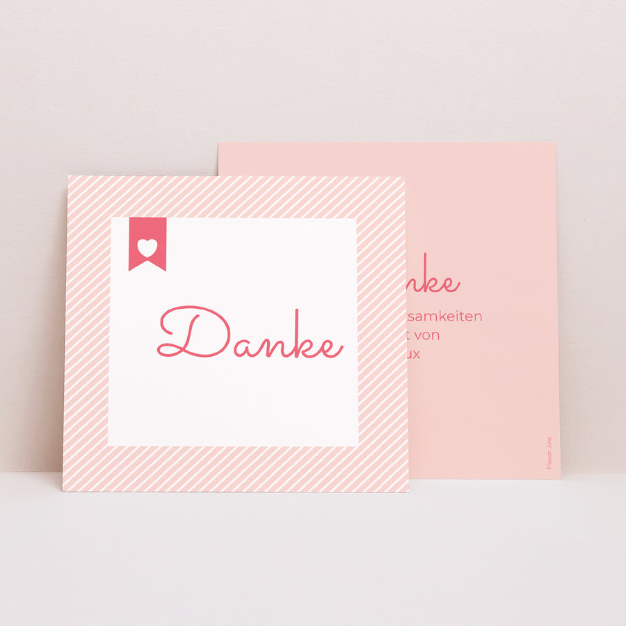 Dankeskarte Geburt Quadrat Expressbrief foto