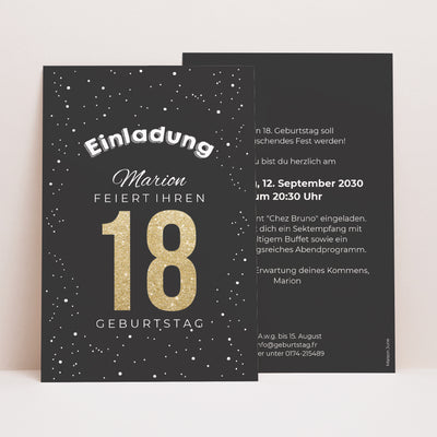 Einladung zum 18. Geburtstag