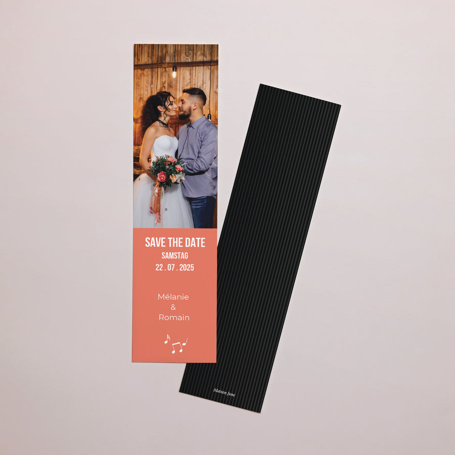 Save the date Karte Hochzeit Lesezeichen Vinyl-Disc foto