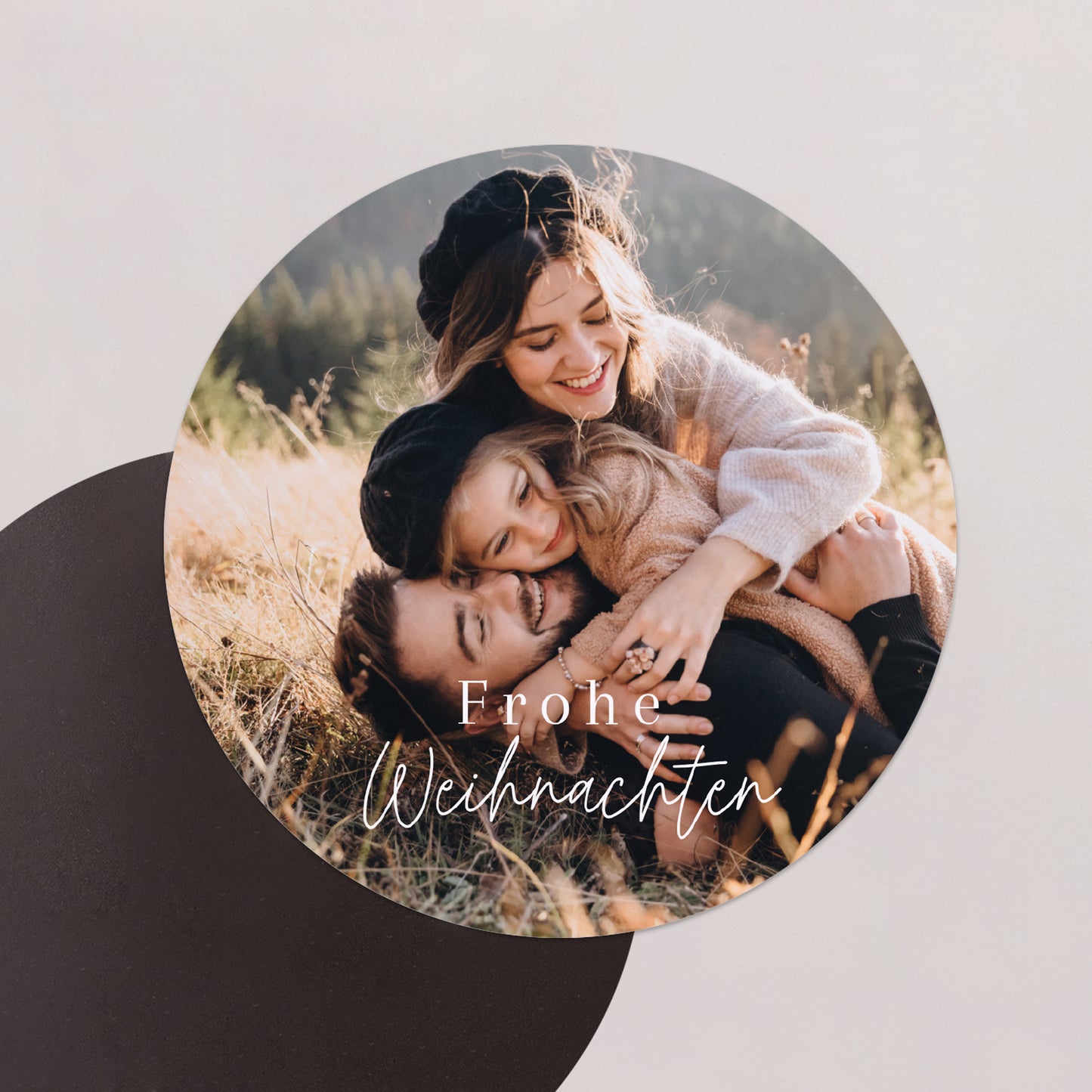 Weihnachtskarte Weihnachten Set von 8, magnetisch, rund, Ø 10 cm Ombeline foto N° 1