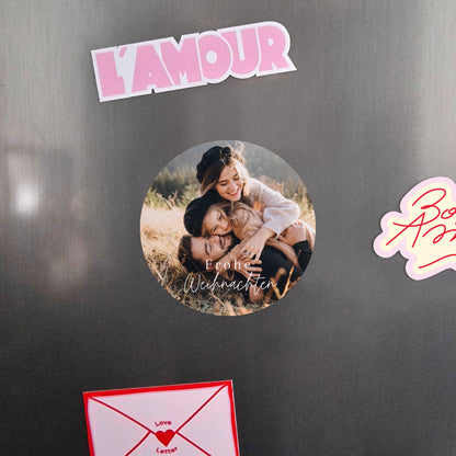 Weihnachtskarte Weihnachten Set von 8, magnetisch, rund, Ø 10 cm Ombeline foto N° 4