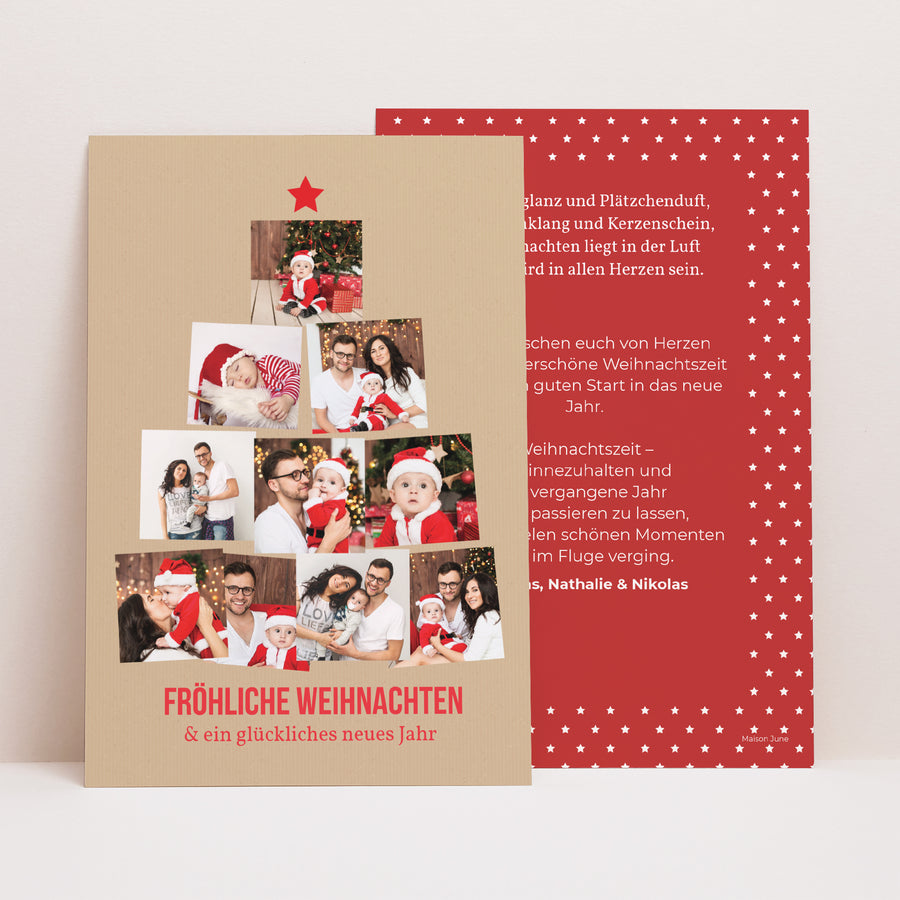 Weihnachtskarte Weihnachten PortraitPorträt Tannenbaum von Fotos foto