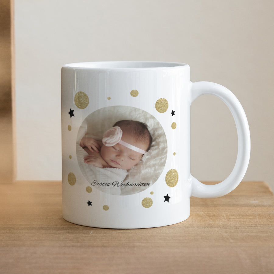 Tasse Objekte Weiß 1. Weihnachten foto