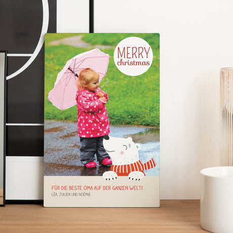 Fotorahmen Weihnachten PortraitPorträt Weihnachtsbär II