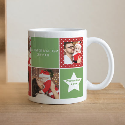 Tasse Objekte Weiß Damier de Noel foto N° 1