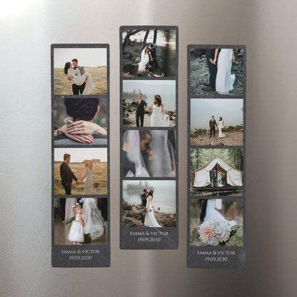 Fotoabzug Foto's Set aus 3, magnetisch Schiefer & Hochzeit foto N° 1