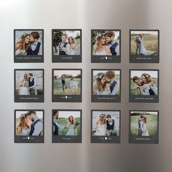 Fotoabzug Foto's Pack mit 12, magnetisch Mini Schiefer foto