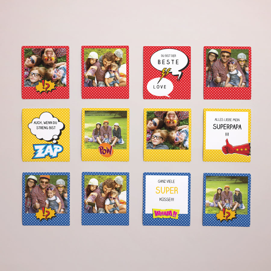 Fotoabzug Foto's Pack mit 12, magnetisch Paula Magnet PAPA! foto
