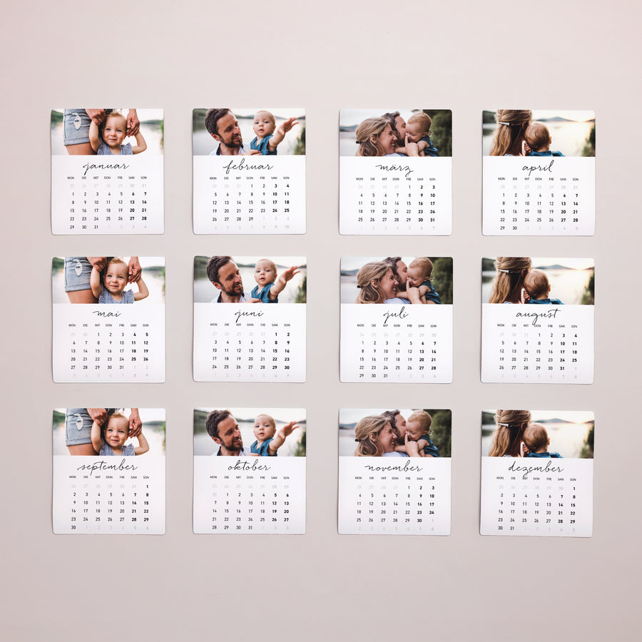 Fotoabzug Foto's Pack mit 12, magnetisch 12 Monate in Bildern foto