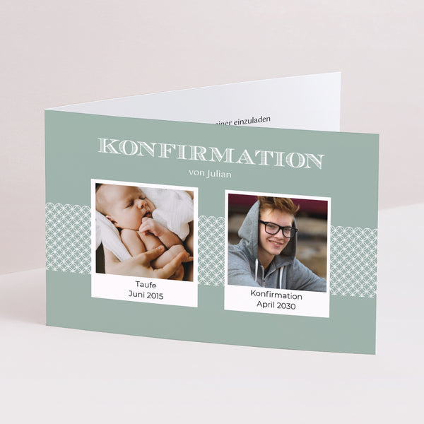 Einladungskarte Konfirmation Doppelflügel-Landschaft Heiliger Geist foto