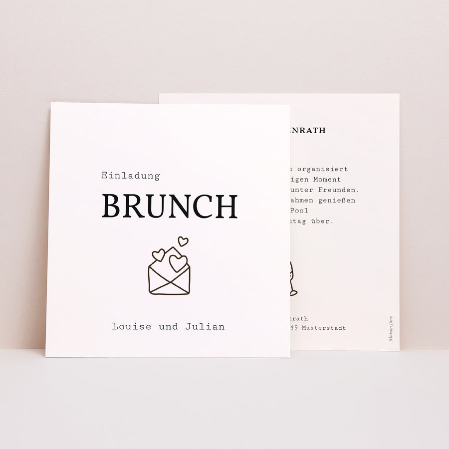 Beilegekarte Hochzeit Quadrat Nature Graphic foto