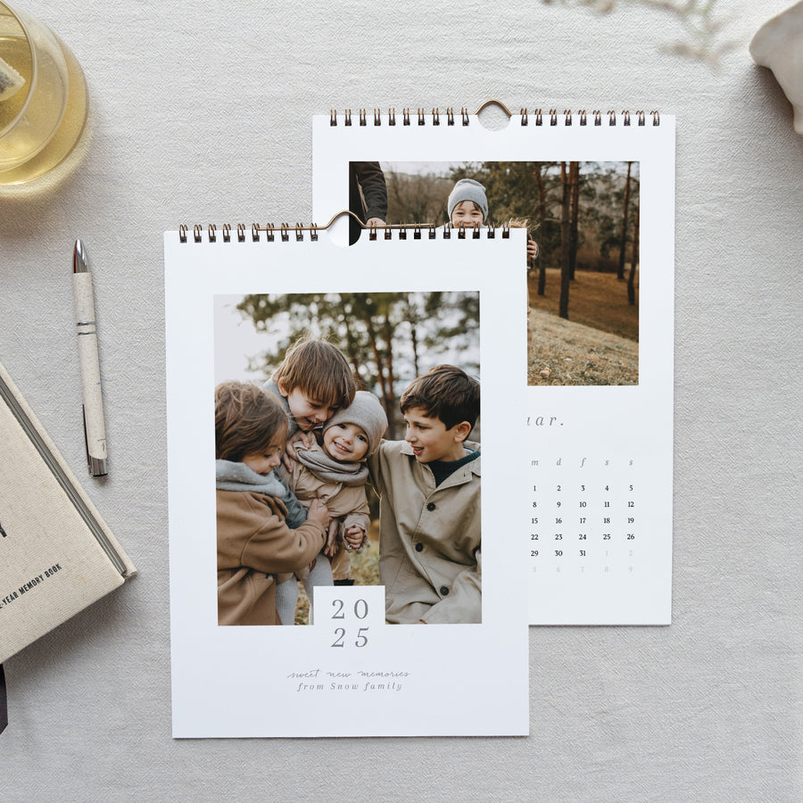 Kalender Weihnachten Wandbild A4 Klassisch weiß foto