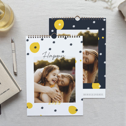 Kalender Weihnachten Wandbild A4 Gelb und Schwarz foto N° 1