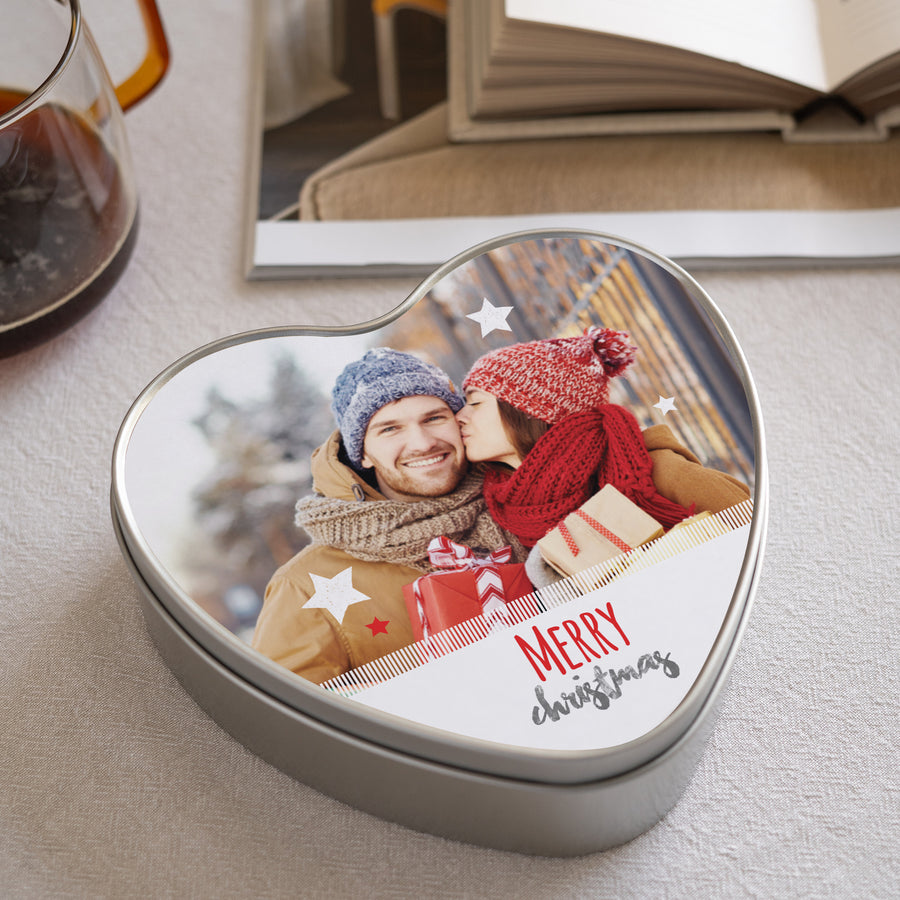 Metalldose Objekte Herz Frohe Weihnachten IV foto