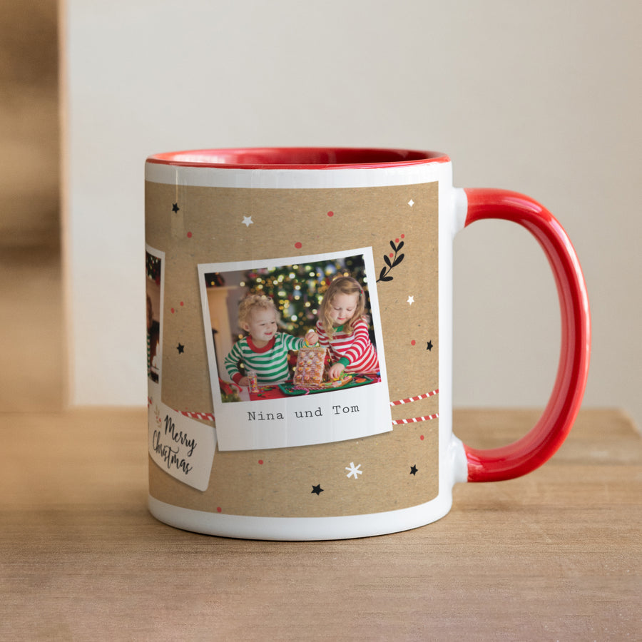 Tasse Objekte Rot Christmas Tea foto