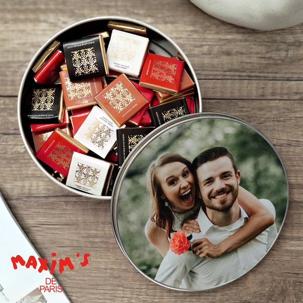 Metalldose Objekte runde, mit Schokolade gefüllt Valentinstag II foto