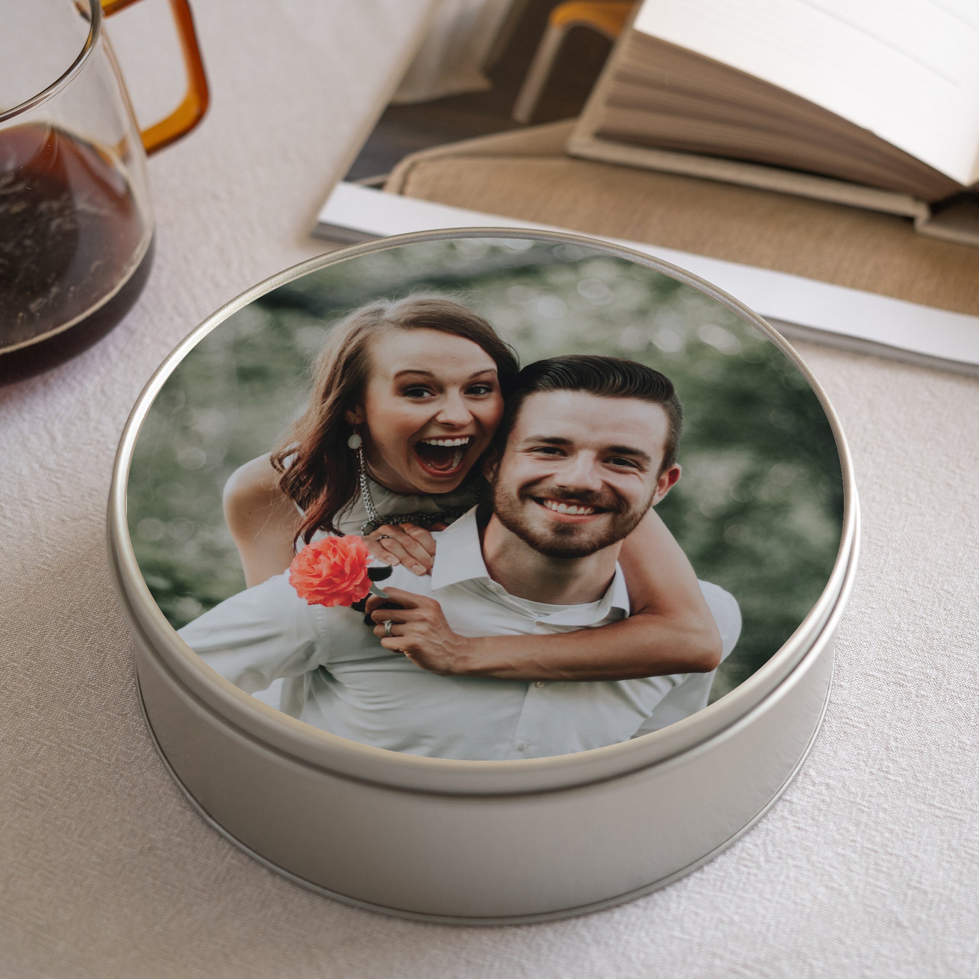 Metalldose Objekte runde, mit Schokolade gefüllt Valentinstag II foto N° 2