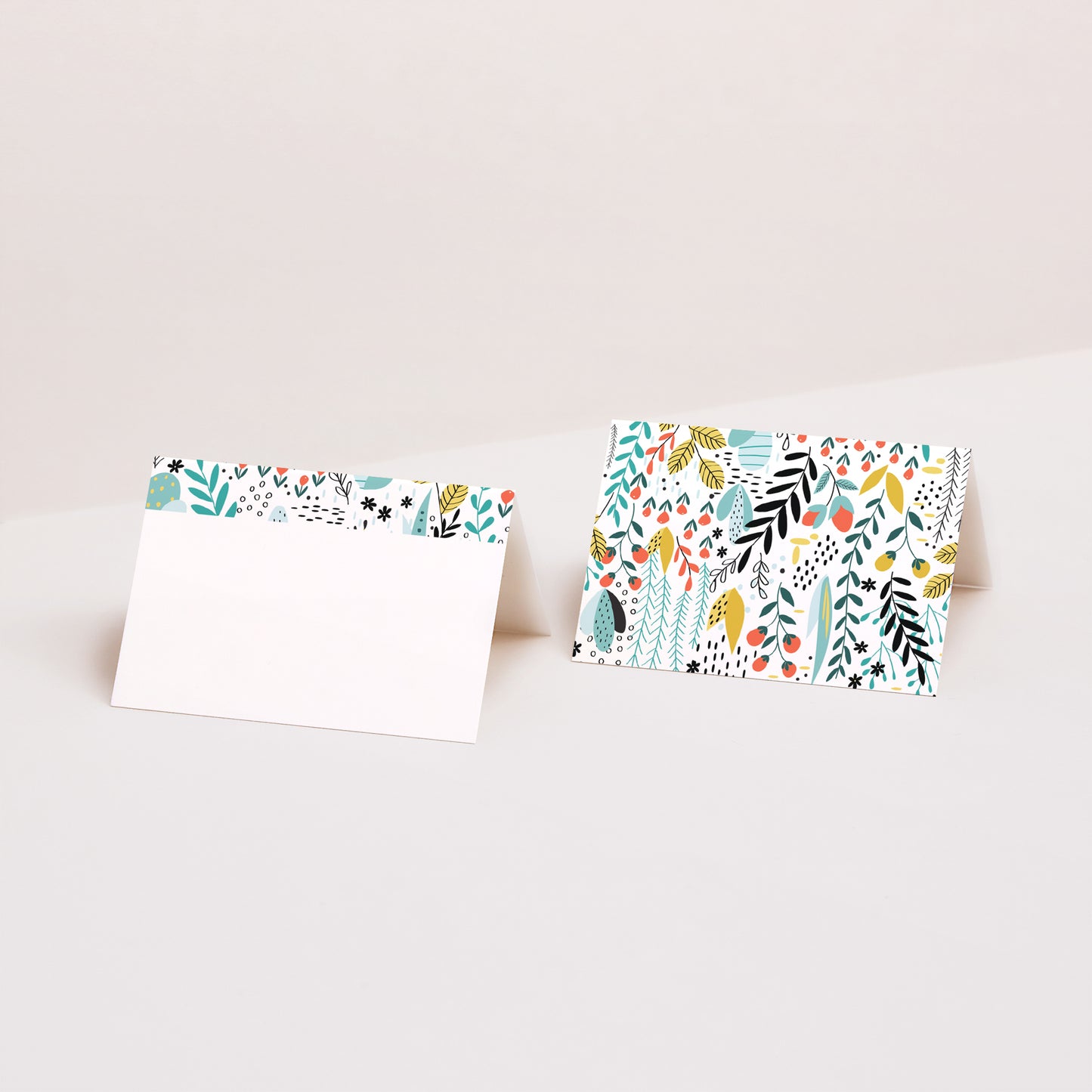 Tischkarten Hochzeit Quer Wilde Wiese foto N° 1