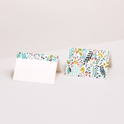 Tischkarten Hochzeit Quer Wilde Wiese foto N° 1