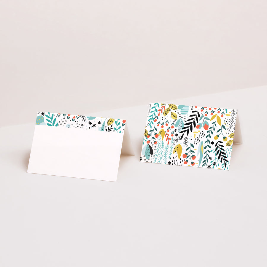 Tischkarten Hochzeit Quer Wilde Wiese foto