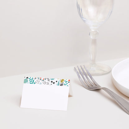 Tischkarten Hochzeit Quer Wilde Wiese foto N° 2