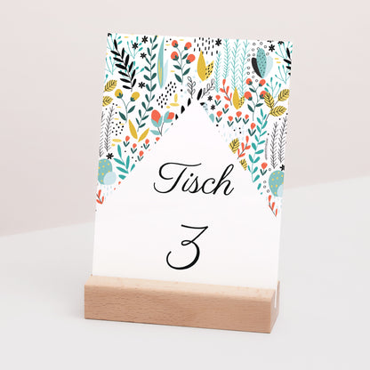 Tischnummern Hochzeit Rechteck Wilde Wiese foto N° 3