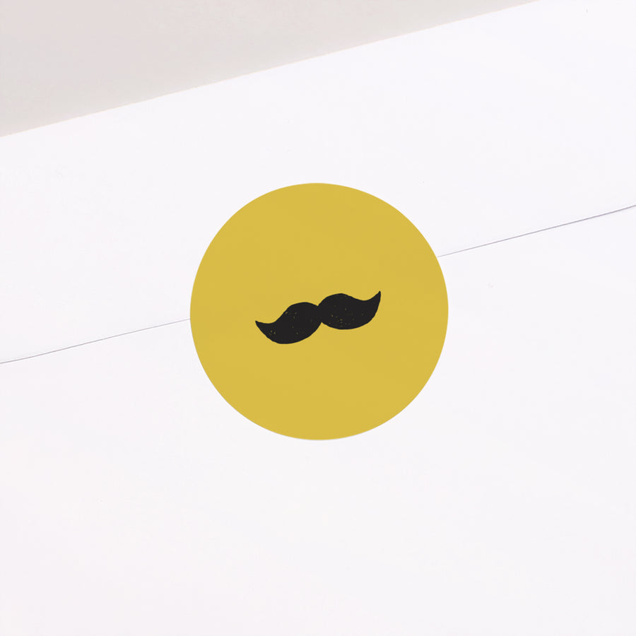 Sticker Geburt Rund Schnurrbart & Erbsen foto