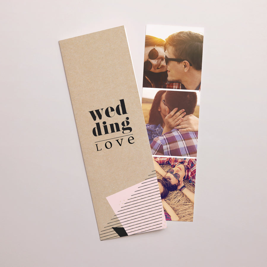 Hochzeitseinladung Fotoautomaten Lesezeichen Geometrisch foto