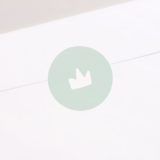 Sticker Geburt Rund Kleiner König foto